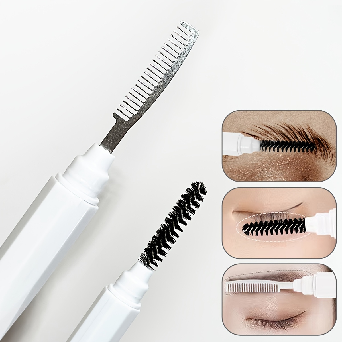 Comb Fine Tooth - Profesjonalne narzędzie do makijażu oczu, dwustronny